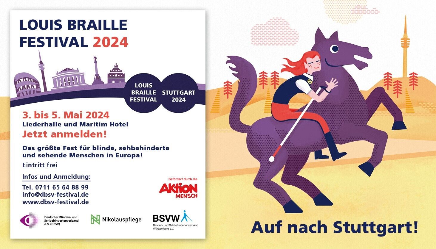 Informationen zum Louis Braille Festival 2024 - Details im Fließtext 